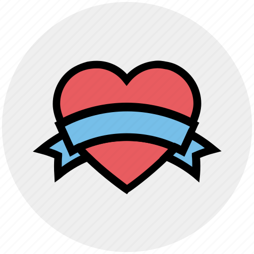 Heart, heart badge, love, love badge, ribbon, romantic, valentine’s day icon - Download on Iconfinder
