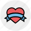 heart, heart badge, love, love badge, ribbon, romantic, valentine’s day 