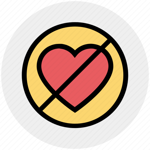 Ban, hate love, heart, love, no, no love, valentine icon - Download on Iconfinder