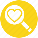 find, heart, love, magnifier, search, searching love, valentines