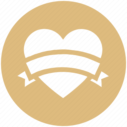 Heart, heart badge, love, love badge, ribbon, romantic, valentine’s day icon - Download on Iconfinder