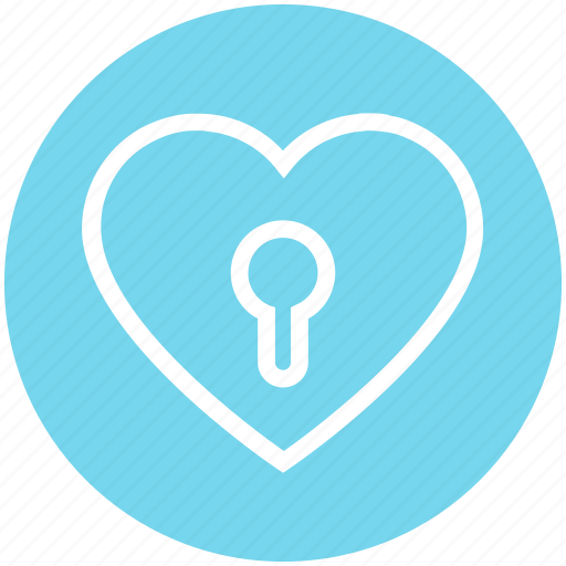 Heart, hole, keyhole, lock, love, romance, valentine icon - Download on Iconfinder
