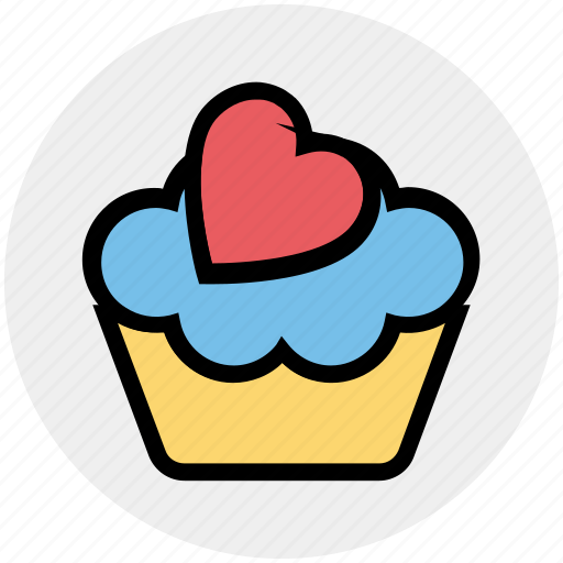 Cake, cup, cupcake, dessert, heart, pink, sweet icon - Download on Iconfinder