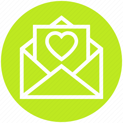 Envelope, heart, invitation, invite, message, open, wedding icon - Download on Iconfinder