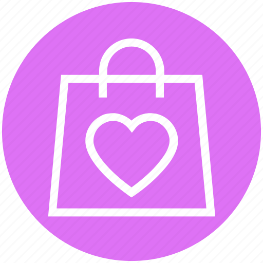 Hand bag, heart, love, shopper bag, shopping bag, valentine gift, valentine shopping icon - Download on Iconfinder