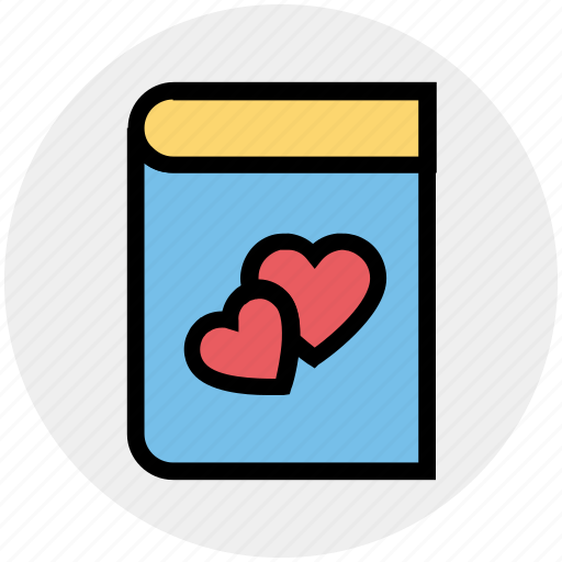Book, content, dairy, heart, love, love story, notebook icon - Download on Iconfinder