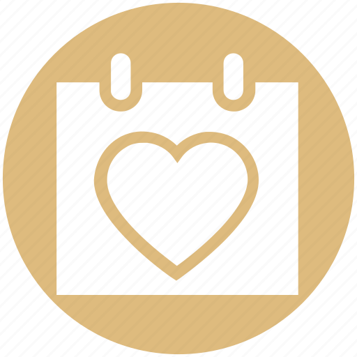 Calendar, date, day, heart, love, schedule, valentine day icon - Download on Iconfinder