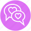 chatting, communication, conversation, heart, love, message, valentine 