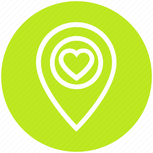 Heart, location, love, map, map pin, navigation, pointer icon - Download on Iconfinder