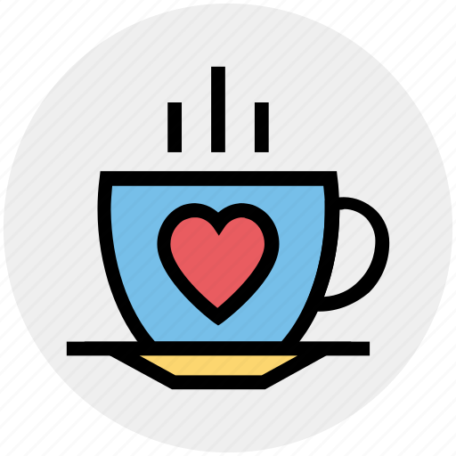 Coffee, coffee cup, cup, drinks, heart, hot, tea icon - Download on Iconfinder