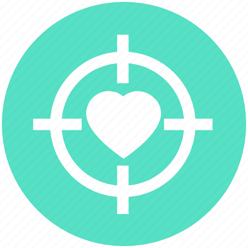 Aim, favorite, heart, heart target, romantic, target, valentine icon - Download on Iconfinder
