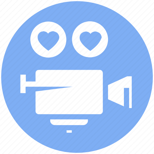 Camera, heart, movie, shooting camera, valentines, video, wedding icon - Download on Iconfinder