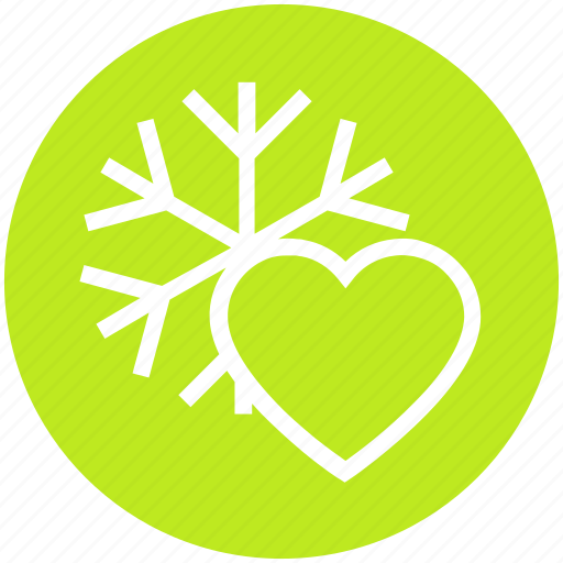 Celebration, cold, heart, love, snow, snowflakes, winter icon - Download on Iconfinder