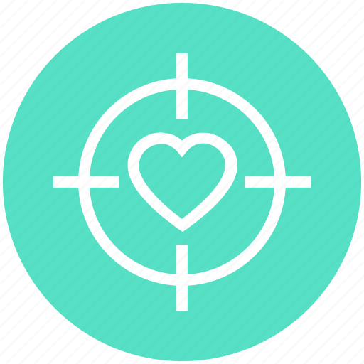 Aim, favorite, heart, heart target, romantic, target, valentine icon - Download on Iconfinder