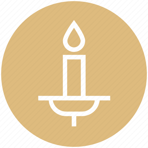 Candle, candle holder, candlelight, candlelight dinner, light, party icon - Download on Iconfinder