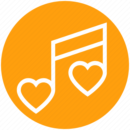 Heart, love, music note, musical, note, romantic music, romantic song icon - Download on Iconfinder