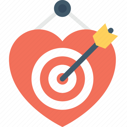 Arrow, heart, heartbreak, hurt, love target icon - Download on Iconfinder