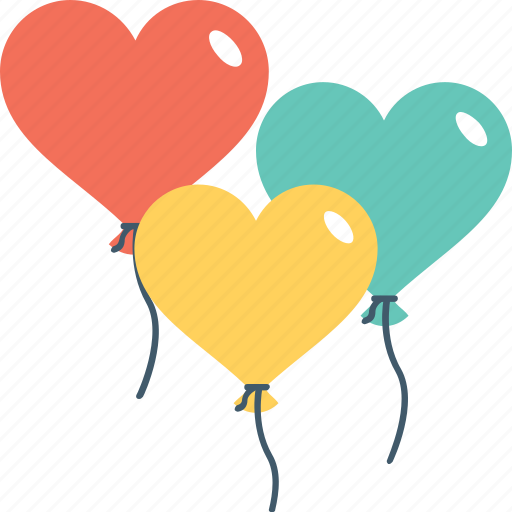 Balloons, birthday, decorations, heart balloon, party icon - Download on Iconfinder