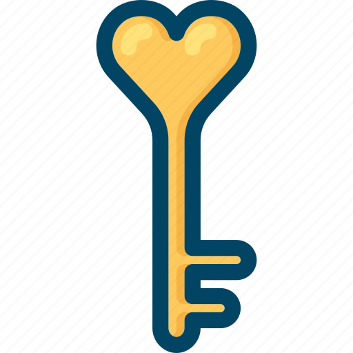 Heart, key, lock, love, wedding icon - Download on Iconfinder