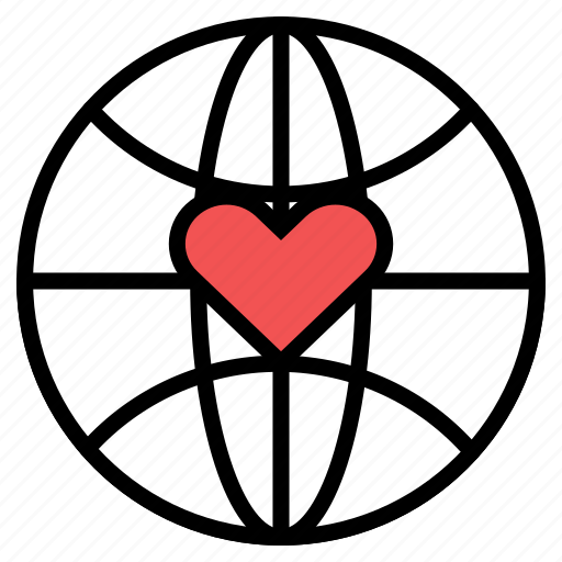 Globe, heart, love, peace, travel, world icon - Download on Iconfinder