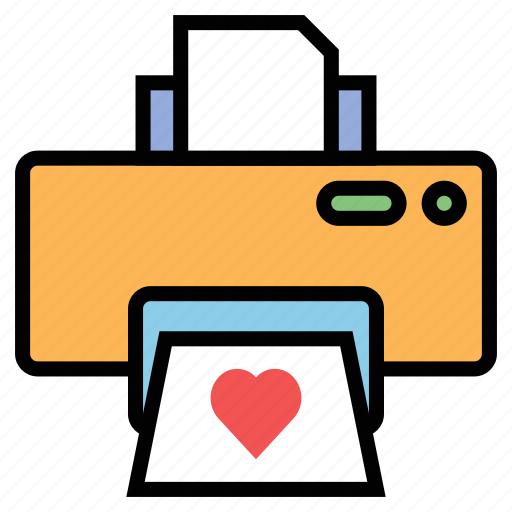 Heart, letter, love, paper, printer, printing icon - Download on Iconfinder