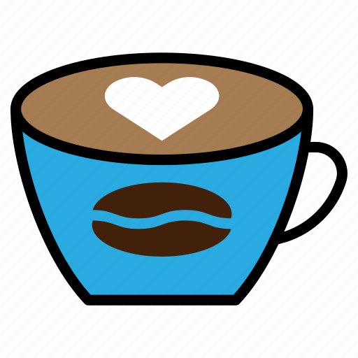 Beverage, cappuccino, coffee, heart, liquid, restaurant, tea icon - Download on Iconfinder