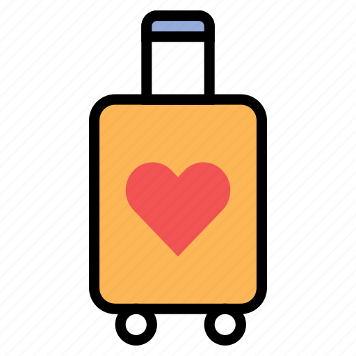 Briefcase, heart, love, luggage, portfolio, romance icon - Download on Iconfinder