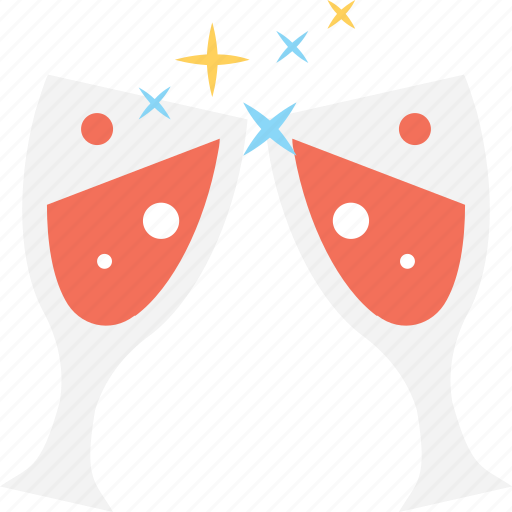 Celebration, champagne glasses, cheers, toasting, wine glasses icon - Download on Iconfinder