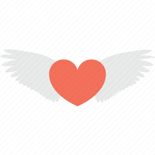 Feeling loved, flying heart, heart with wings, love, love in air icon - Download on Iconfinder