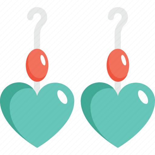 Earrings, fashion accessory, girlish, heart shape, jewelry icon - Download on Iconfinder