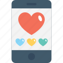 heart, love, mobile, smartphone, valentine