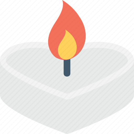 Burning, fire, flame, heart, match flame icon - Download on Iconfinder