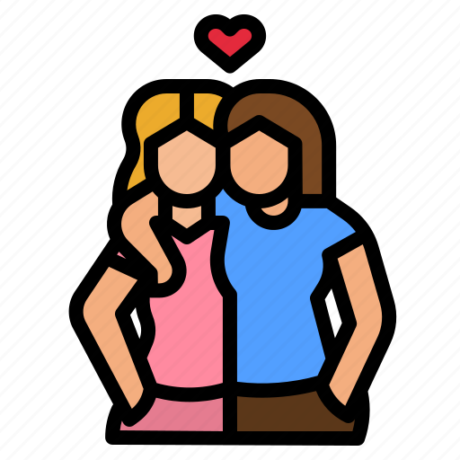 Lesbian, lesbians, homosexual, romance, girlfriend icon - Download on Iconfinder