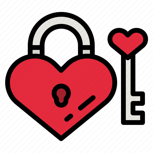 Padlock, heart, love, key, locked icon - Download on Iconfinder