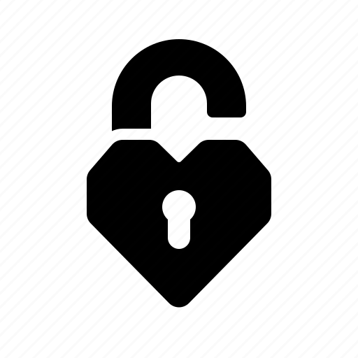 Unlock, love, valentine, romance, padlock icon - Download on Iconfinder