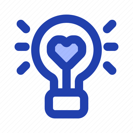 Bulb, love, valentine, romance, light icon - Download on Iconfinder