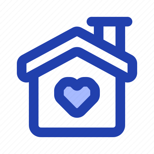 Home, love, valentine, romance, chimney icon - Download on Iconfinder