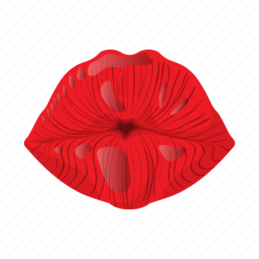 Cartoon, kiss, lip, lipstick, love, red, valentine icon - Download on Iconfinder