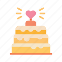 cake, of, love, romance, heart, romantic