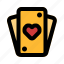 card, love, valentine, romance, play 