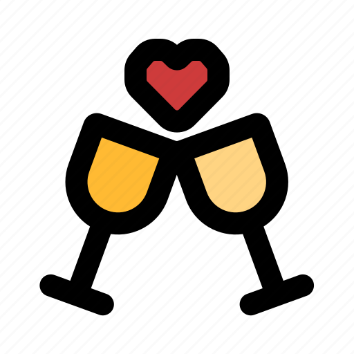 Cheers, love, valentine, romance, drink icon - Download on Iconfinder