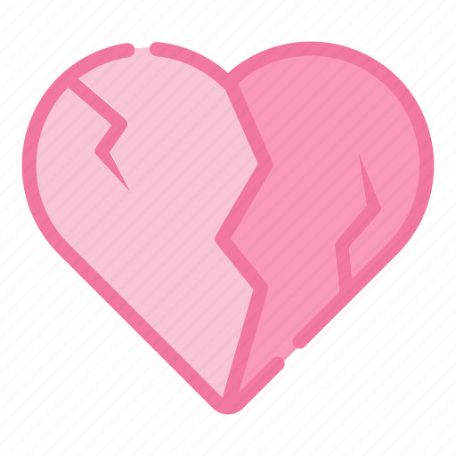 Broken heart, love, valentine, heart, romantic, romance, happy icon - Download on Iconfinder