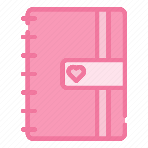 Diary, love, valentine, heart, romantic, romance, happy icon - Download on Iconfinder