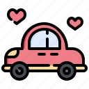 car, love, and, romance, heart, wedding, transport