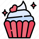 cupcake, sweet, love, heart, food, and, restaurant