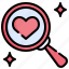 search, magnifier, love, heart, and, romance 