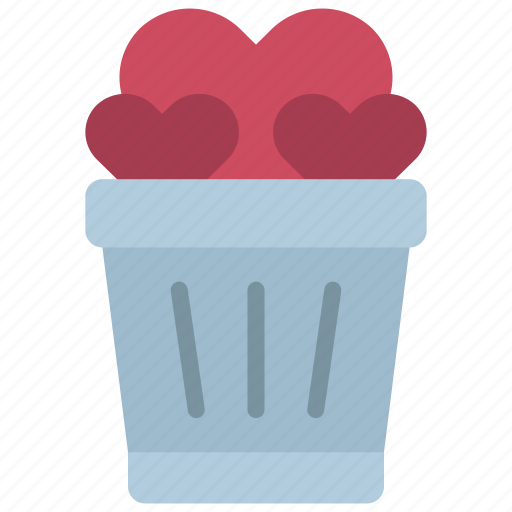 Bin, loving, passion, heart, abandon icon - Download on Iconfinder
