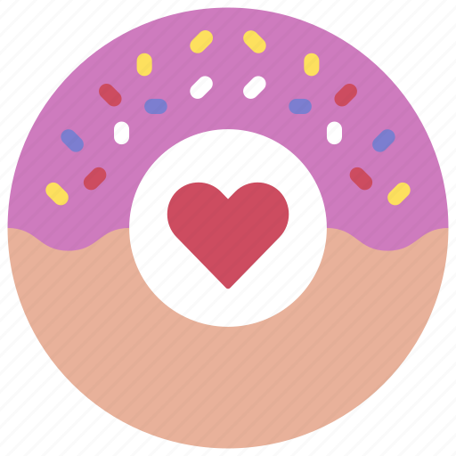 Donut, loving, passion, donuts, heart icon - Download on Iconfinder