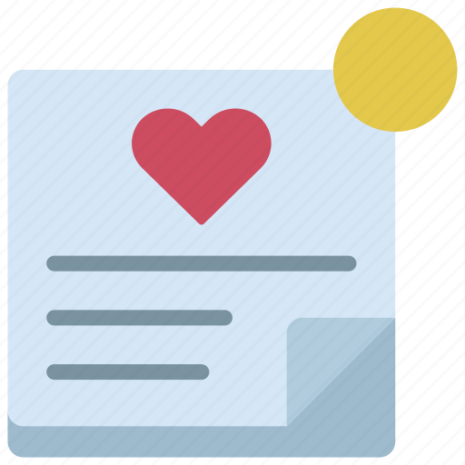 Note, loving, passion, notes, heart icon - Download on Iconfinder