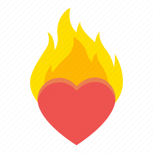 Burning, fire, heart, hot, love icon - Download on Iconfinder